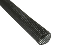 Glasfaser-Geflechtschlauch, Innen Ø 12 mm, grau, halogenfrei, -30 bis 250 °C