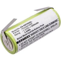 Battery 2.40Wh Ni-Mh 1.2V 2000mAh Green for Toothbrush 2.40Wh Ni-Mh 1.2V 2000mAh Green for Oral-B Toothbrush Triumph 4000 Haushaltsbatterien