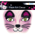 Sticker Face Art Pink Cat 1 Blatt