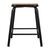 Bolero Cantina Low Stools in Black with Wooden Seat Pad - Pack of 4