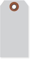 Anhängeetiketten - Grau, 5 x 10 cm, Manilakarton, Mit Metallöse, Für innen