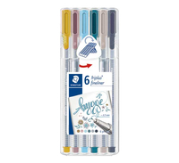 EST 6 ROT STAEDTLER TRIP. FINELINER 334 STD PASTEL