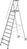Alu-Stehleiter 10 Stufen, rollbar Gesamthöhe 3,05 m Arbeitshöhe bis 4,35 m