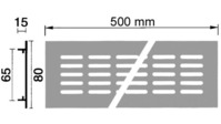 Lüftungsgitter 100/500mm Alu dunkelbronze F4 Lochung=30/5mm