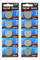 HyCell 10er Pack Lithium Knopfzellen CR2430 3V - Knopfbatterien - 10 Stück