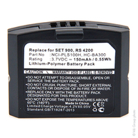 Accumulateur(s) Batterie casque audio 3.7V 150mAh