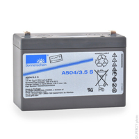 Batterie(s) Batterie plomb etanche gel A504/3.5S 4V 3.5Ah F4.8
