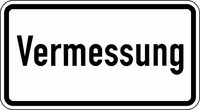 Verkehrszeichen VZ 2121 Vermessung, 231 x 420, Alform, RA 2