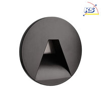 Zubehör für LED Wand-Einbauleuchte ALWAID 2 - Abdeckung RUND "Trapez", schwarz