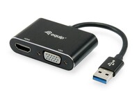 Adapter USB3.0-> HDMI,VGA 1920x1080/60Hz 0.15m sw