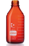 Butelki z powłoką zabezpieczającą DURAN® brązowe z kodem kreskowym Pojemność nominalna 500 ml