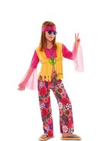 Disfraz de Hippie Rosa para niña 3-4A