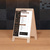 Menu Card Holder / Table Display / Counter Display "Carum" made of wood