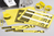 Einlassbänder, 265 x 18 mm, 160 g/m², 10 Blatt/100 Etiketten, gelb