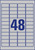 Typenschild-Etiketten, A4, 45,7 x 21,2 mm, 20 Bogen/960 Etiketten, silber