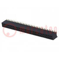 Socket; pin strips; female; PIN: 64; straight; 1.27mm; SMT; 2x32