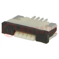 Connector: FFC/FPC; horizontal; PIN: 4; top contacts,ZIF; SMT; 0.5A