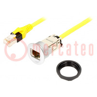 Gniazdo RJ45; 22mm; har-port; -25÷70°C; Ø22,3mm; IP20; srebrny