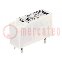 Relay: electromagnetic; SPST-NO; Ucoil: 12VDC; 8A; 8A/250VAC; RM96