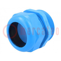 Cable gland; with long thread; M63; 1.5; IP68; polyamide; blue