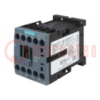 Contactor: 3-pole; NO x3; Auxiliary contacts: NC; 24VAC; 9A; 3RT20