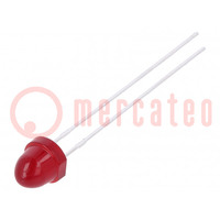LED; 5mm; red; 5.4mcd; 50°; Front: convex; 1.9÷2.4V; No.of term: 2