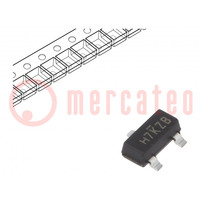 Tranzisztor: P-MOSFET; egysarkú; -20V; -3A; 1,1W; SOT23