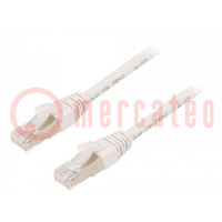 Patch cord; ETHERLINE® Cat.6a,S/FTP; 6a; corde; Cu; LSZH; blanc