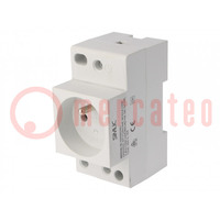 Connector: AC supply; female; socket; 250VAC; 16A; PIN: 3; IP20