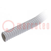 Protective tube; Size: 25; PVC; grey; L: 30m; -5÷60°C; 320N