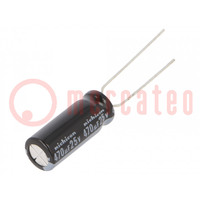 Capacitor: electrolytic; low ESR; THT; 470uF; 25VDC; Ø8x20mm; ±20%