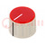 Gombok; jelzéssel; ABS; Øteng: 6mm; Ø28,5x19,5mm; szürke; piros