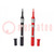Probe tip; 10A; red and black; Socket size: 4mm; 2pcs.