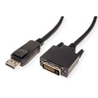 VALUE DisplayPort Kabel DP ST - DVI-D ST, schwarz, 3 m