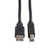 ROLINE USB 2.0 kabel, type A-B, zwart, 0,8 m