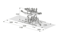 Technische Zeichnung: Doppelstockparker 'Lindau Profi' doppelseitig mit insgesamt 12 Einstellplätzen (Art. 41578.0003)