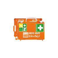 Erste-Hilfe-Koffer QUICK-CD Kombi orange Schule, kindgerechte Abmessungen