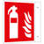 Brandschutzschild, nachleuchtend, Fahnenschild, Feuerlöscher, Größe: 10 x 10 cm DIN EN ISO 7010 F001 ASR A1.3 F001