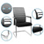 Konferenzstuhl / Besucherstuhl / Stuhl FALCONE V Stoff schwarz/grau hjh OFFICE