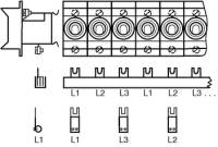 Phasenschiene 3ph 25,7mm Pro M 231mm 10qmm 63A Gabel Isoliert