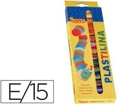 Plastilina en barra (15 gr) 15 colores surtidos de Jovi -15 unidades