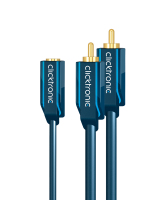 ClickTronic 70493 cable de audio 0,1 m RCA 3,5mm Azul