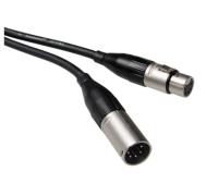 Amphenol DMX-5, M/F, 10m audio kabel Zwart