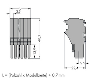 Wago 2020-111 Anschlussblock 11P Grau