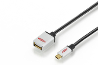Ednet 84150 USB-kabel 0,3 m USB 2.0 Micro-USB B USB A Zwart