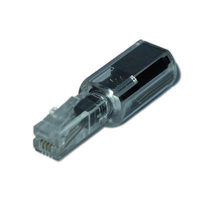 MediaRange MRCS305 conector RJ-11 Negro, Transparente