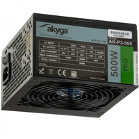 Akyga AK-P3-500 tápegység 500 W 20+4 pin ATX ATX Fekete