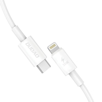 DUDAO USB C cable - Lightning 30W PD 1m - white Biały