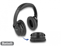 DeLOCK 27181 hoofdtelefoon/headset Bedraad en draadloos Hoofdband Oproepen/muziek Micro-USB Bluetooth Zwart