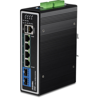 Trendnet TI-BG62I łącza sieciowe Zarządzany L2+ Gigabit Ethernet (10/100/1000) Obsługa PoE Czarny